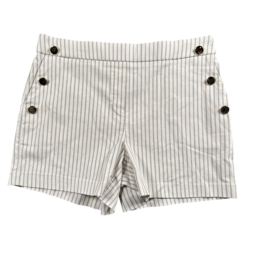 Jules & Leopold Sailor Short L‎ White Navy Pinstripe Nautical Coastal Preppy